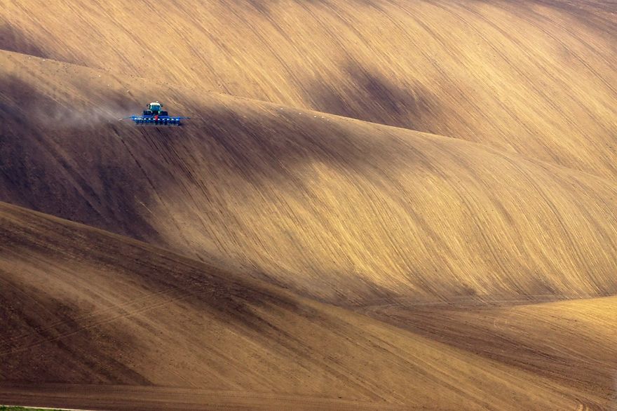 For 20 Years I've Been Photographing European Fields, Which Look Like Sea Waves