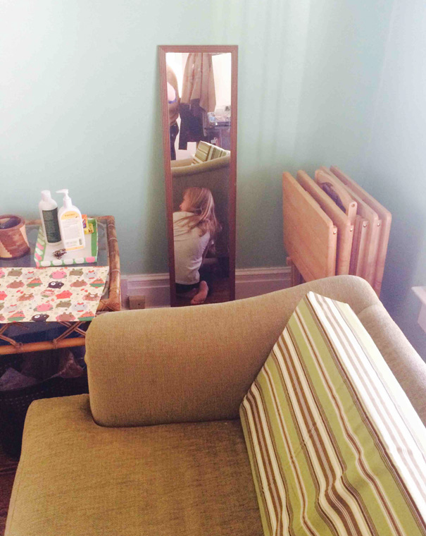 I'm Not Sure My Daughter Fully Grasps The Concept Of Hide And Seek