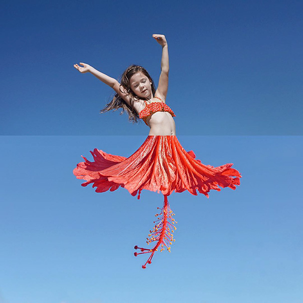 My Twirling 5 Year Old + A Hibiscus Flower