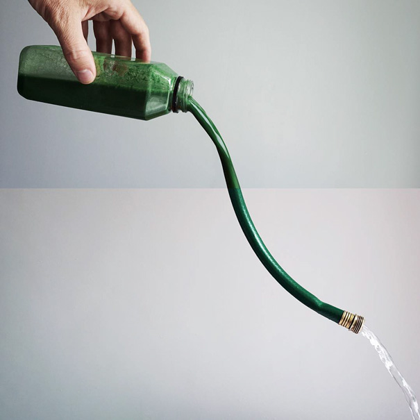 Wheatgrass Juice + Garden Hose