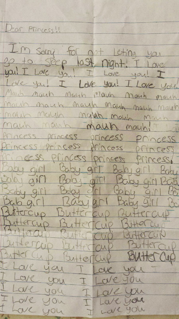 My Mom Is A 6th Grade Teacher, And Today She Confiscated This Love Note From One Of Her Students