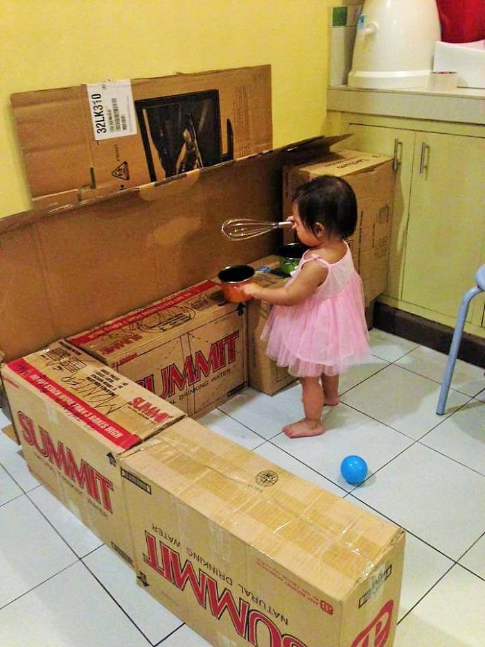 How To Create A Mini Cardboard Kitchen For Your Toddler How To Create A Mini Cardboard Kitchen For Your Toddler