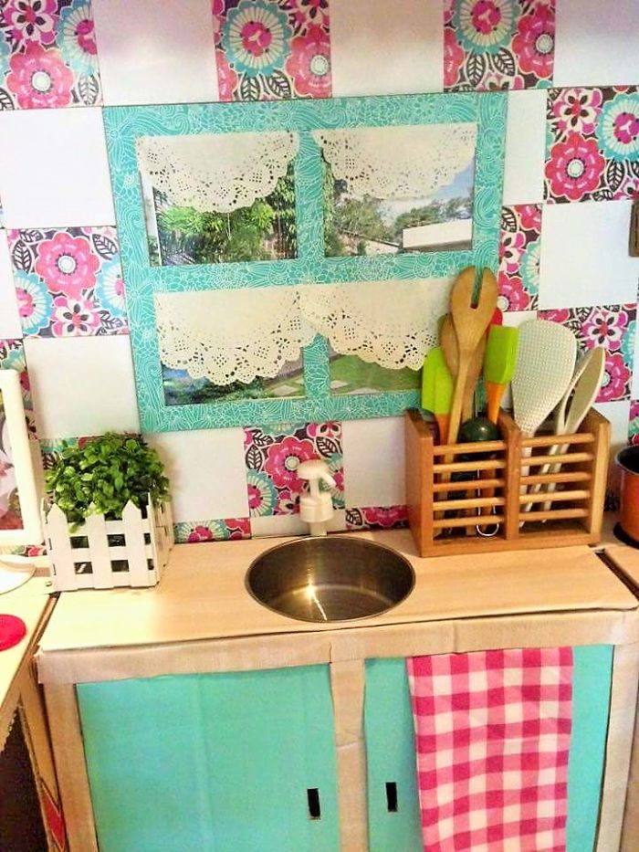 How To Create A Mini Cardboard Kitchen For Your Toddler How To Create A Mini Cardboard Kitchen For Your Toddler