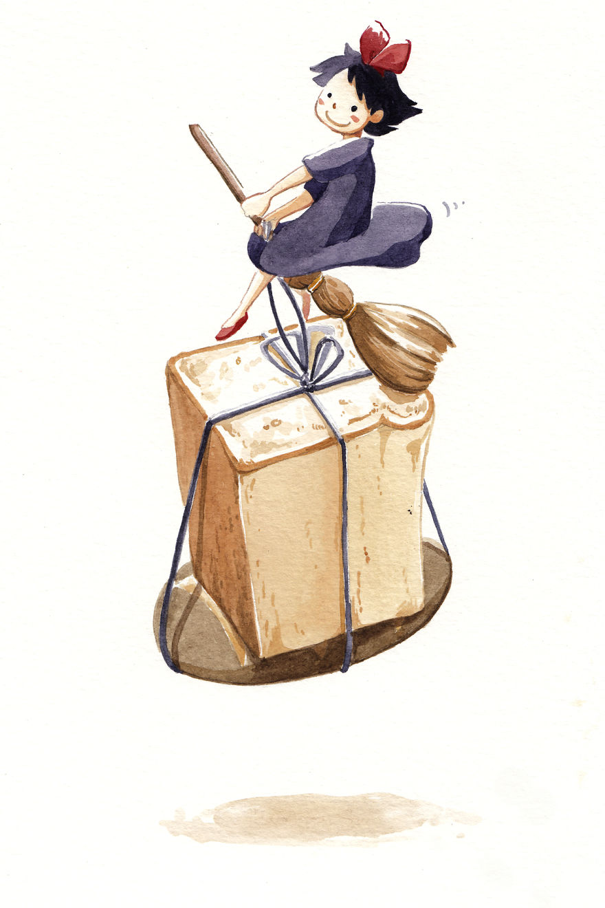 I Combined Studio Ghibli Movies And Food In These Watercolour Paintings