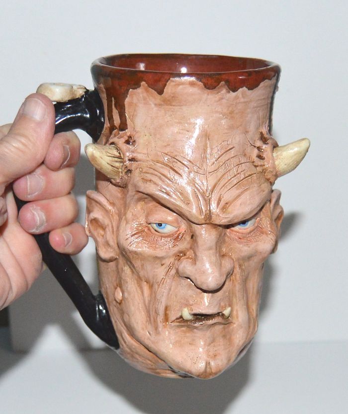 I Create One Of A Kind Mugs Of Scary Monsters
