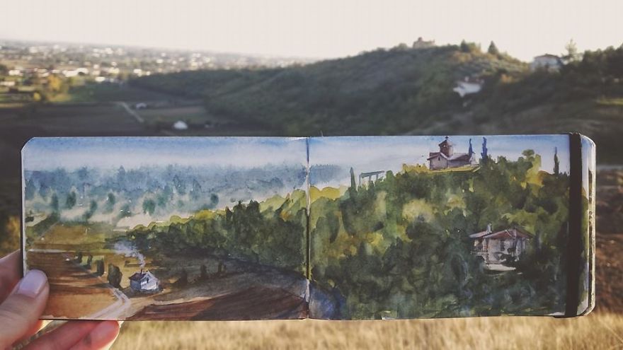 I Draw Places That I Visit In My Sketchbook