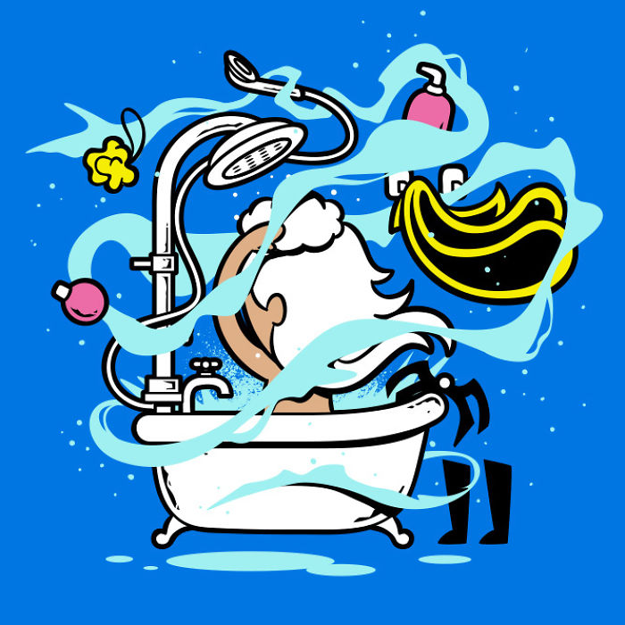 I Illustrated Famous Characters Having A Bath And Showering I Illustrated Famous Characters Having A Bath And Showering