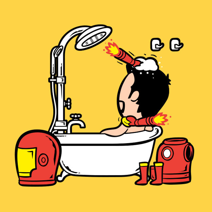 I Illustrated Famous Characters Having A Bath And Showering I Illustrated Famous Characters Having A Bath And Showering