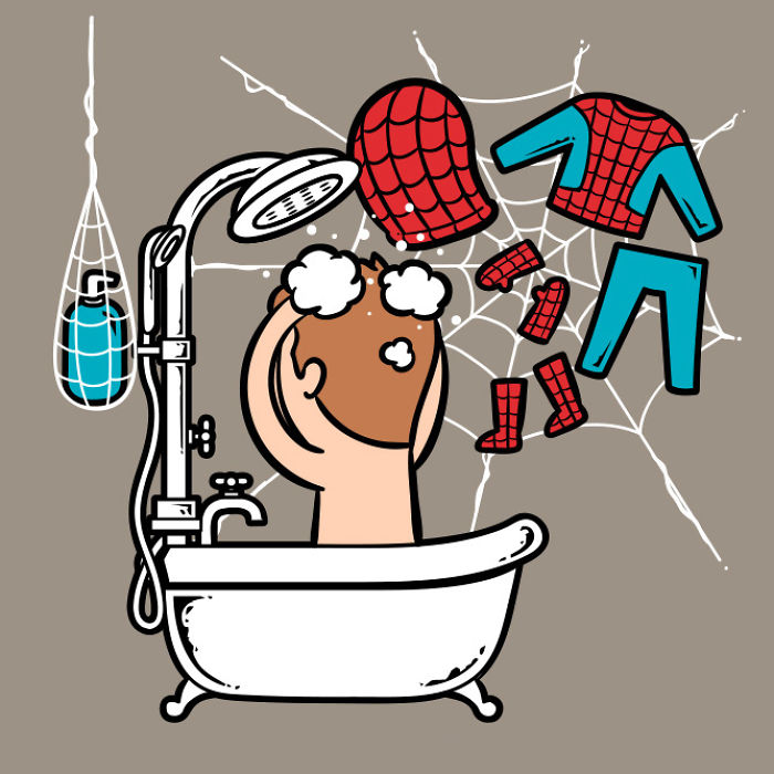 I Illustrated Famous Characters Having A Bath And Showering I Illustrated Famous Characters Having A Bath And Showering
