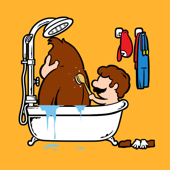 I Illustrated Famous Characters Having A Bath And Showering I Illustrated Famous Characters Having A Bath And Showering