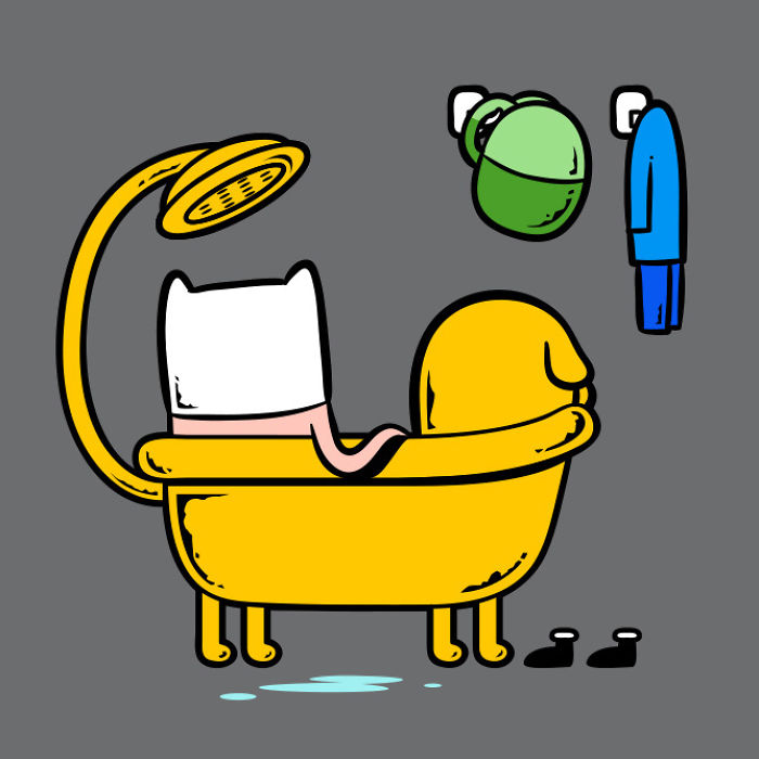 I Illustrated Famous Characters Having A Bath And Showering I Illustrated Famous Characters Having A Bath And Showering