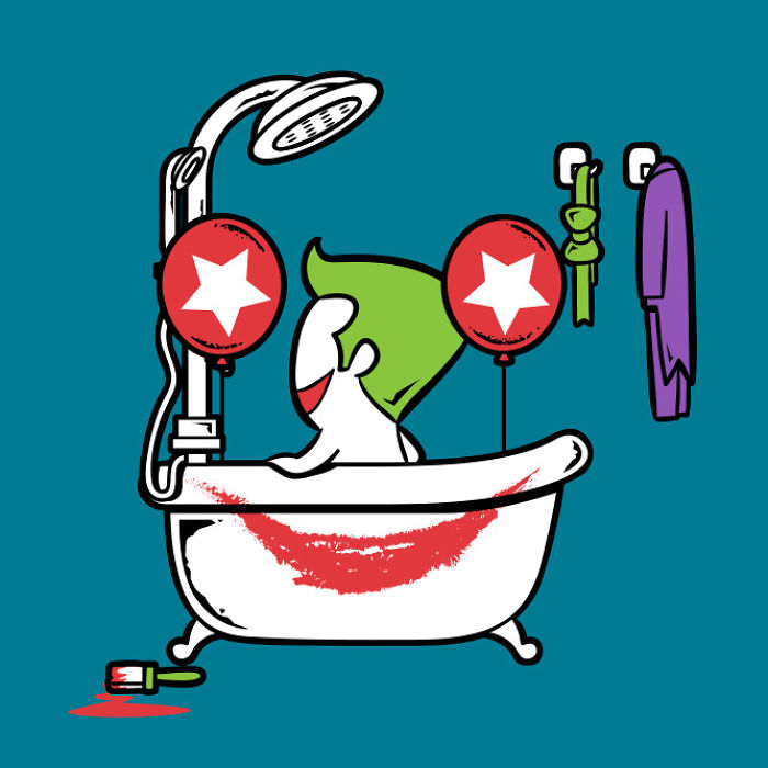 I Illustrated Famous Characters Having A Bath And Showering I Illustrated Famous Characters Having A Bath And Showering