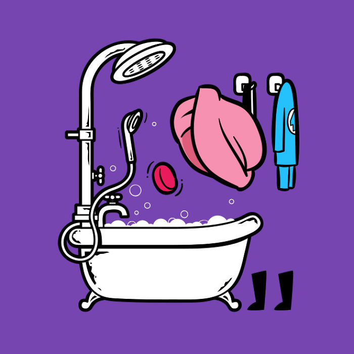 I Illustrated Famous Characters Having A Bath And Showering I Illustrated Famous Characters Having A Bath And Showering