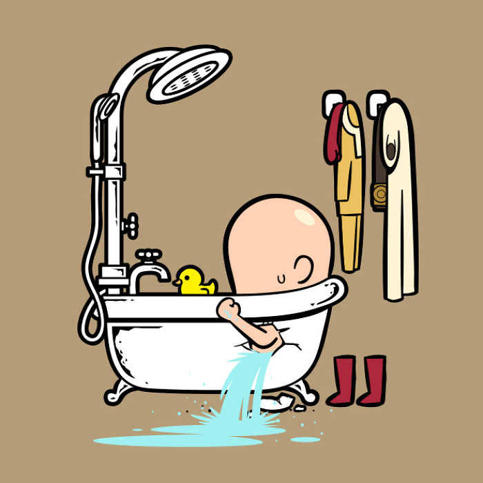I Illustrated Famous Characters Having A Bath And Showering I Illustrated Famous Characters Having A Bath And Showering