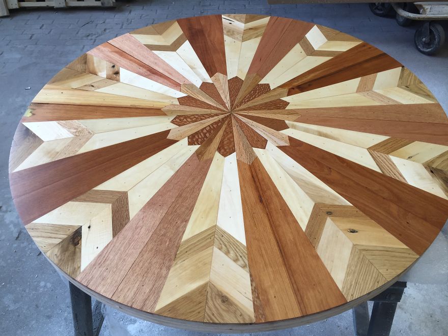 I Made Quilt Inspired Tables Out Of Salvaged Wood I Found All Over NYC I Made Quilt Inspired Tables Out Of Salvaged Wood I Found All Over NYC