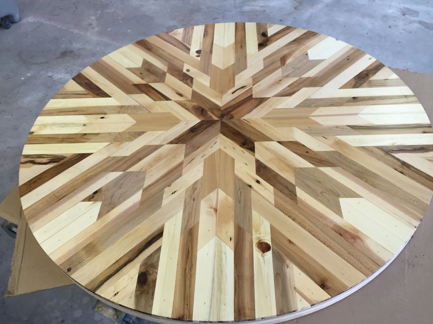 I Made Quilt Inspired Tables Out Of Salvaged Wood I Found All Over NYC