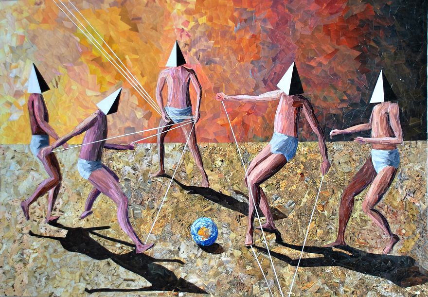 I Create Paper Collages That Look Like Oil Paintings