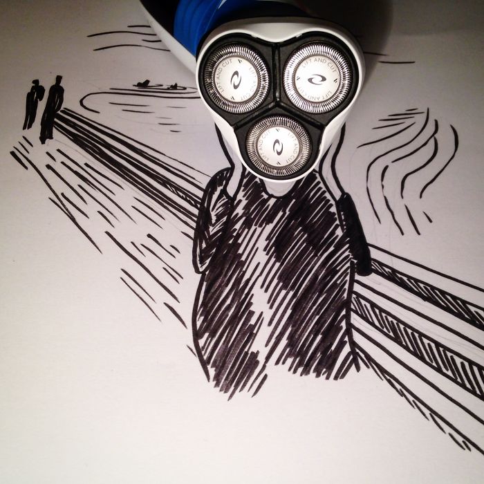 I Make Fun Art Using Only Simple Household Items And A Pen