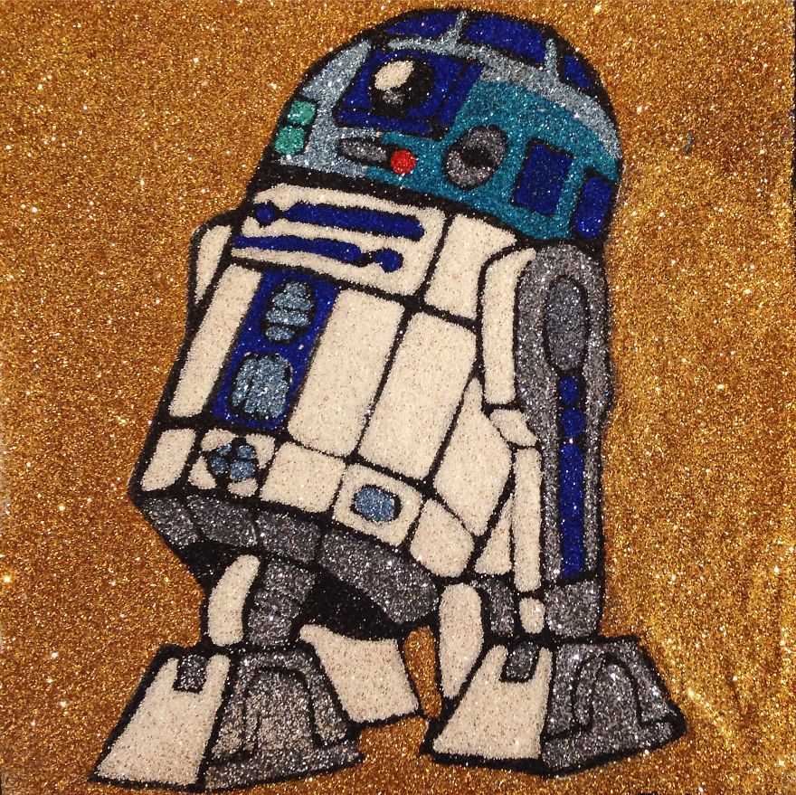 Toronto Artist Uses Only Glitter And Glue, To Make These Unique Dazzling Artworks!