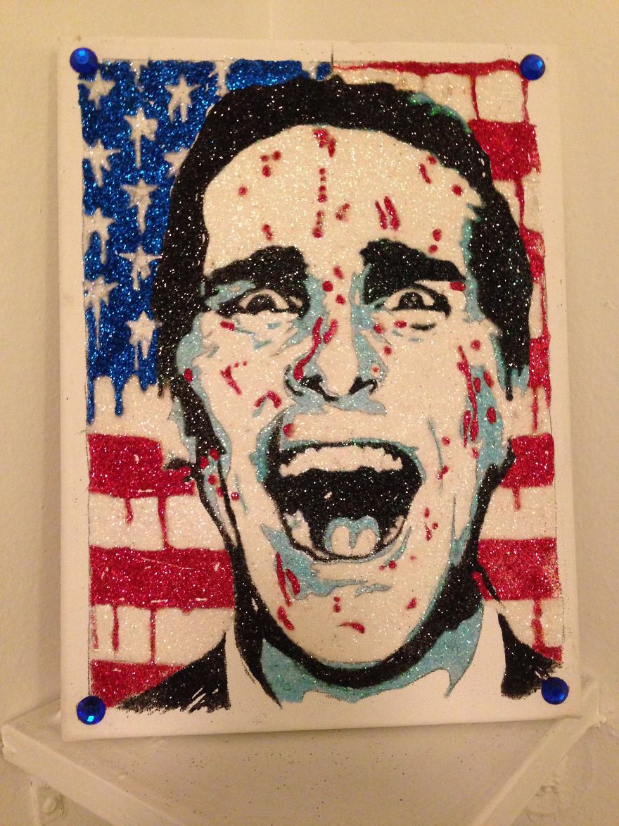 Toronto Artist Uses Only Glitter And Glue, To Make These Unique Dazzling Artworks!