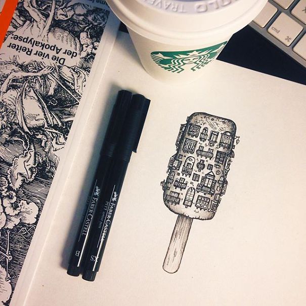 I Use Thousands Of Lines To Create Chaotic And Detailed Illustrations