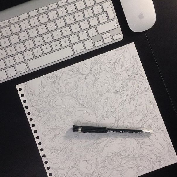 I Use Thousands Of Lines To Create Chaotic And Detailed Illustrations I Use Thousands Of Lines To Create Chaotic And Detailed Illustrations