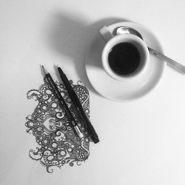 I Use Thousands Of Lines To Create Chaotic And Detailed Illustrations