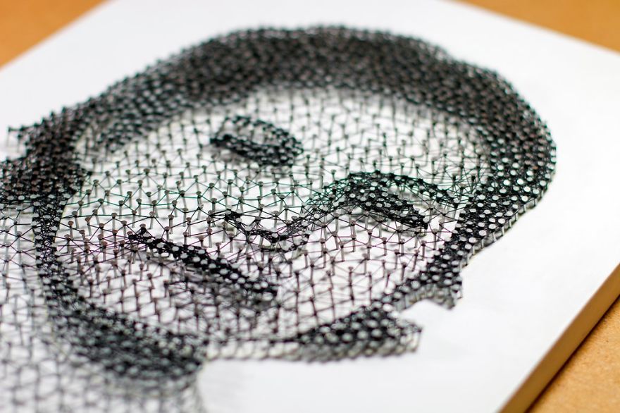 I Used More Than 400 Metal Nails To Create A Portrait Of My Mother