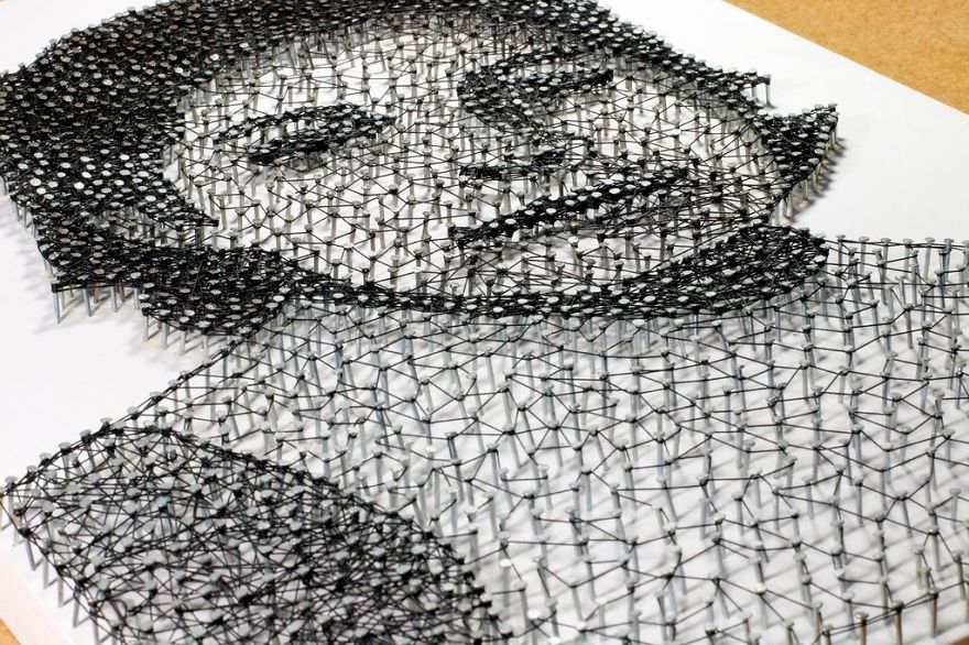 I Used More Than 400 Metal Nails To Create A Portrait Of My Mother
