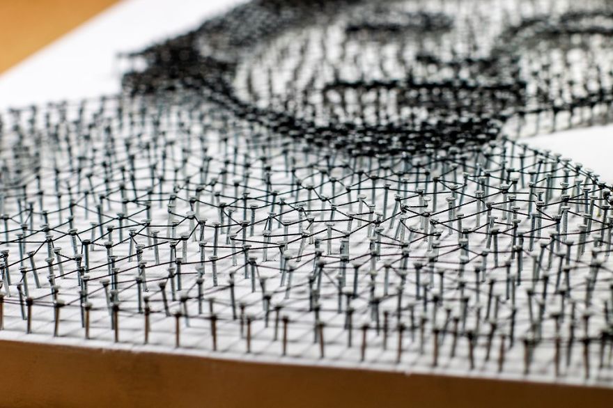 I Used More Than 400 Metal Nails To Create A Portrait Of My Mother