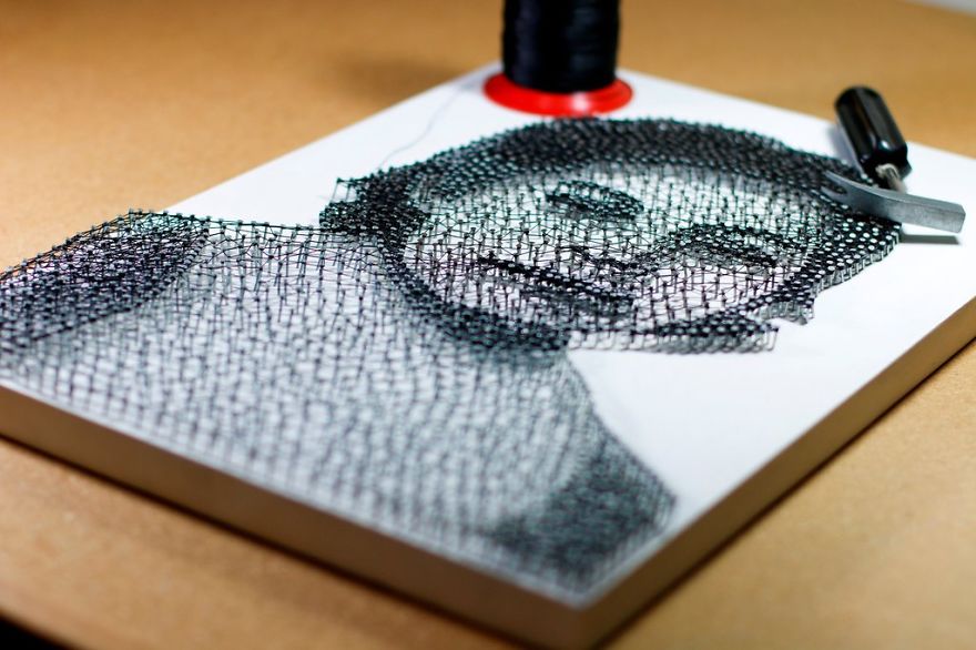 I Used More Than 400 Metal Nails To Create A Portrait Of My Mother