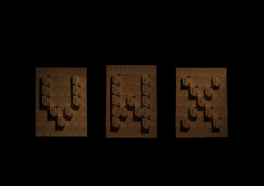 I Used Used Boxes For This Typography !!