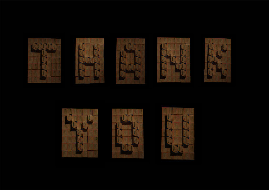 I Used Used Boxes For This Typography !!