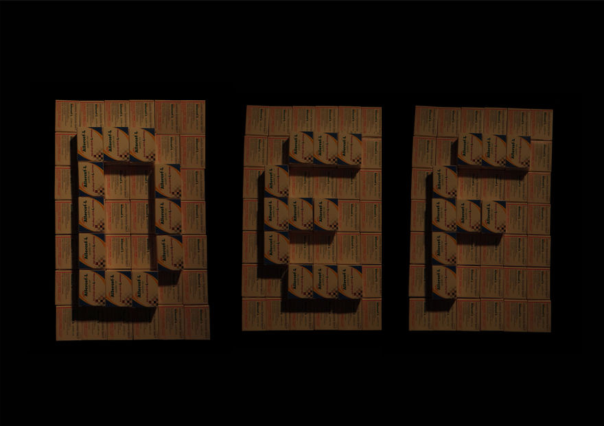 I Used Used Boxes For This Typography !!