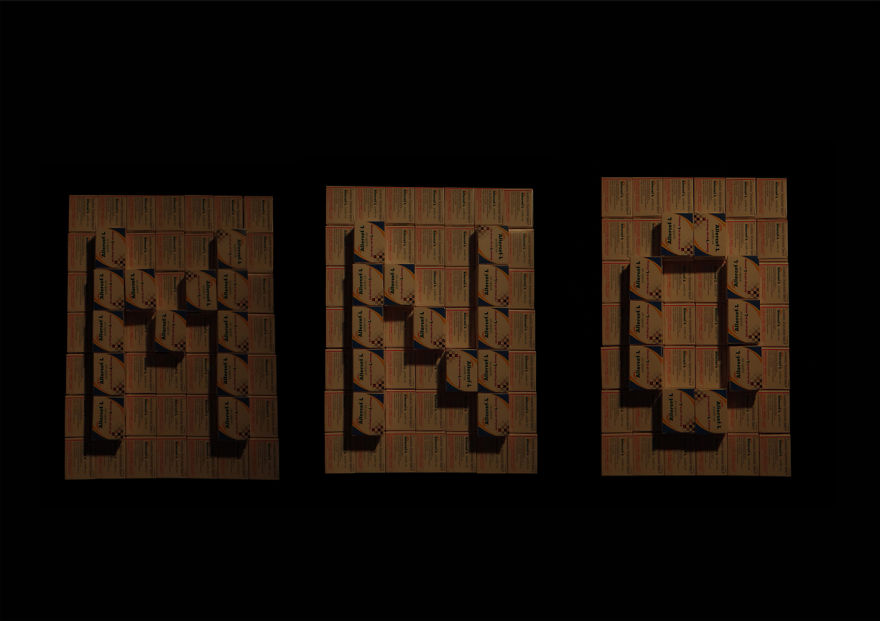 I Used Used Boxes For This Typography !!