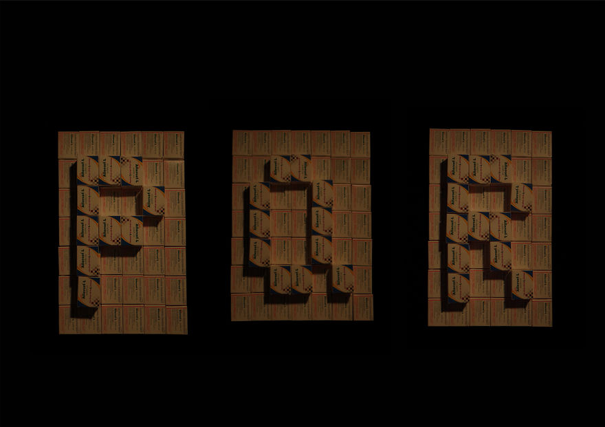 I Used Used Boxes For This Typography !!