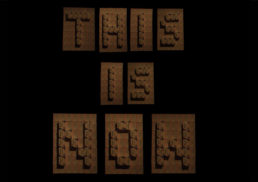 I Used Used Boxes For This Typography !!