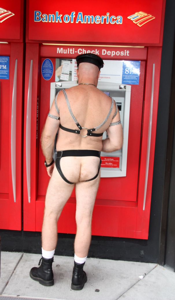 Man Withdrawing Cash In San Francisco.