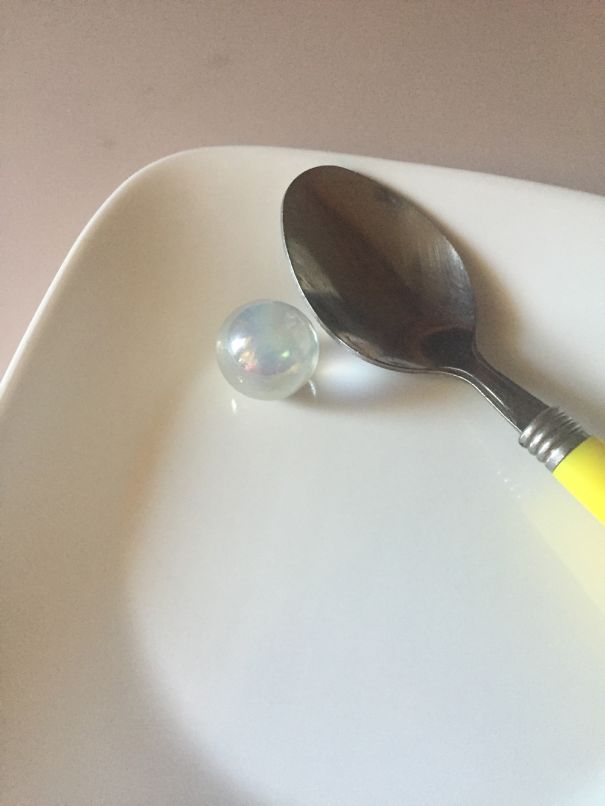 This Is Actually A Sparkling Desert. Hard On The Outside, Liquid On The Inside