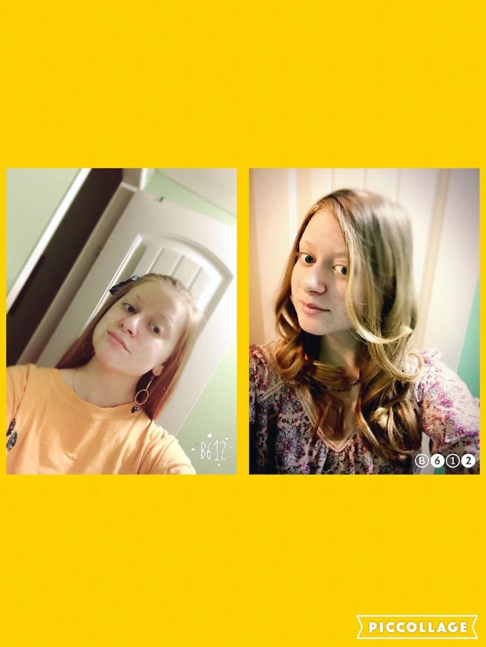 Side-by-side photos of a mother and daughter showing clear resemblance, illustrating kids as copy-paste versions of parents.