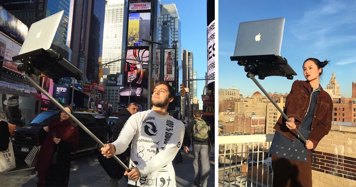 MacBook Selfie Sticks Are Even Funnier Than People Taking Photos With iPads