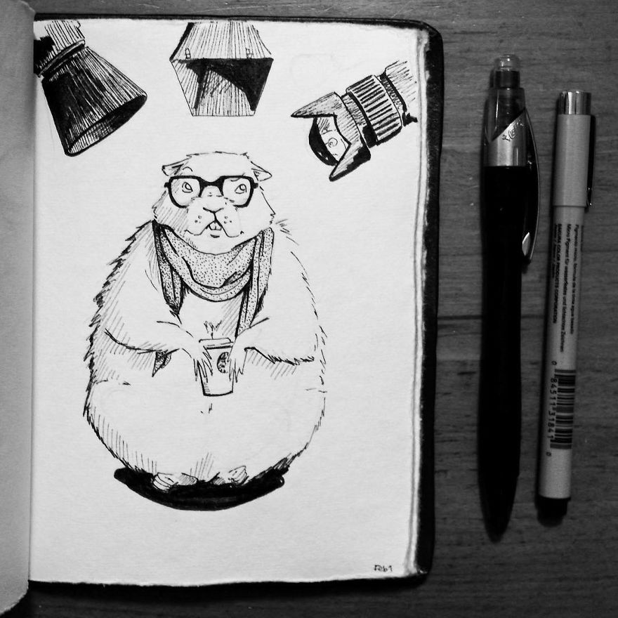 My Brother Challenged Me To Draw One Doodle A Day For A Year