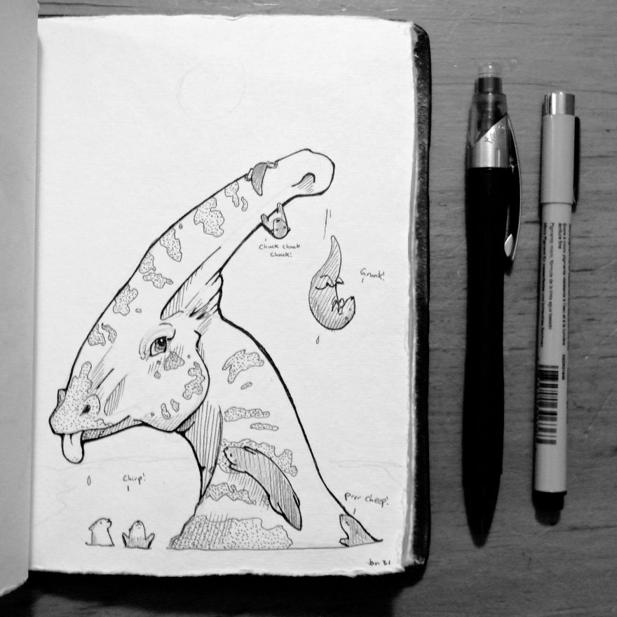 My Brother Challenged Me To Draw One Doodle A Day For A Year