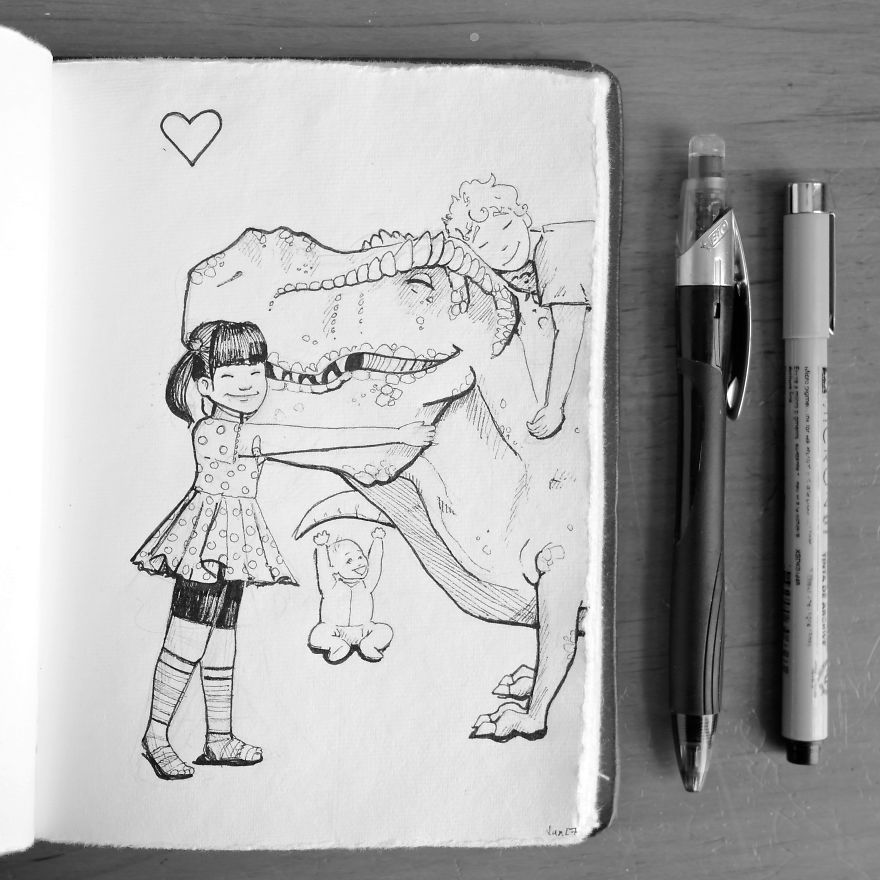 My Brother Challenged Me To Draw One Doodle A Day For A Year