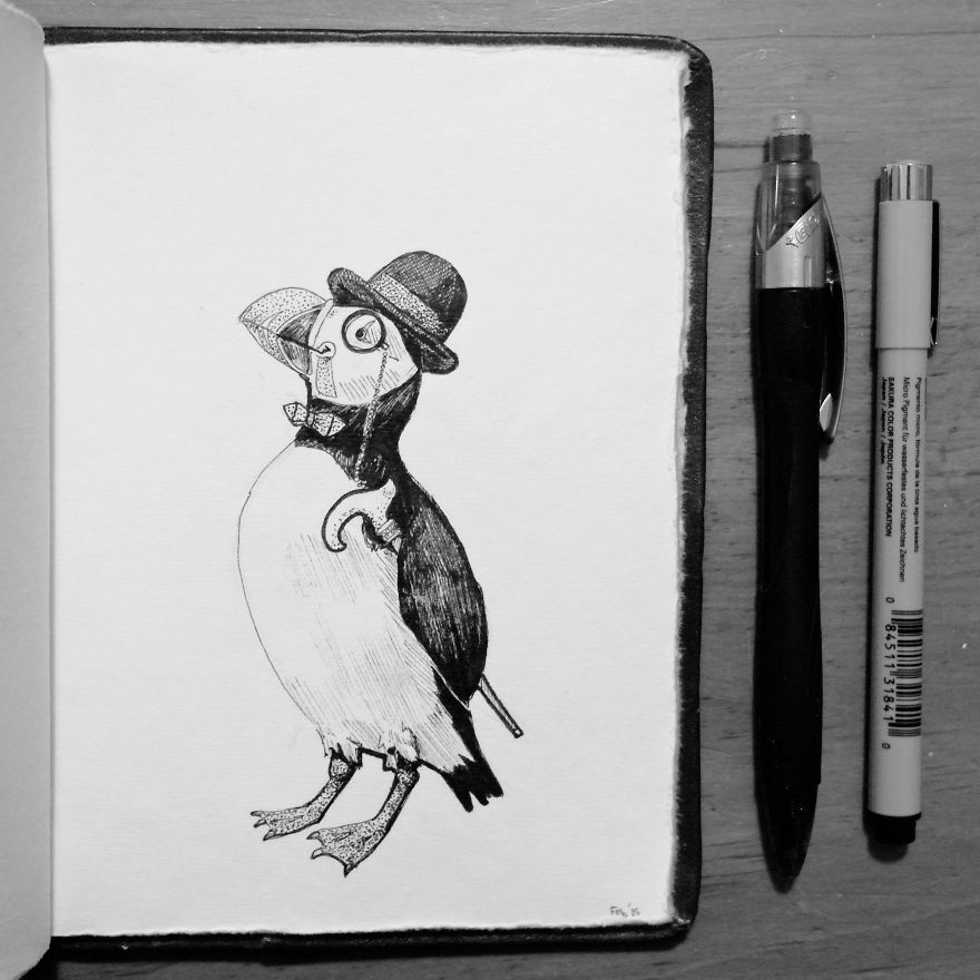 My Brother Challenged Me To Draw One Doodle A Day For A Year