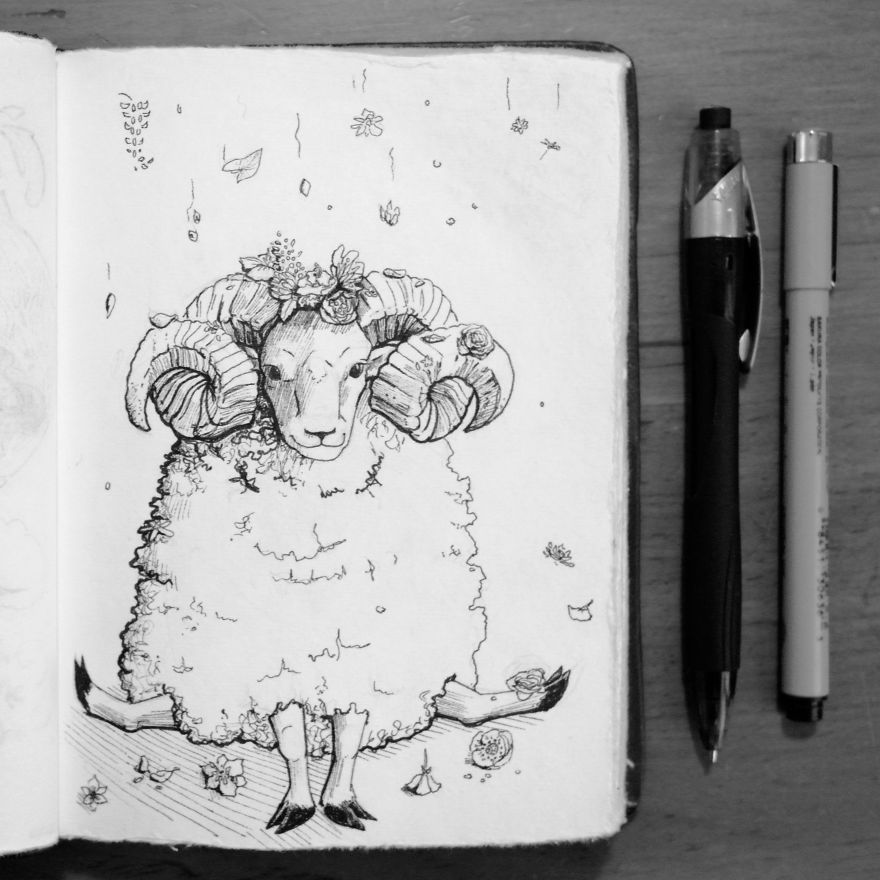 My Brother Challenged Me To Draw One Doodle A Day For A Year