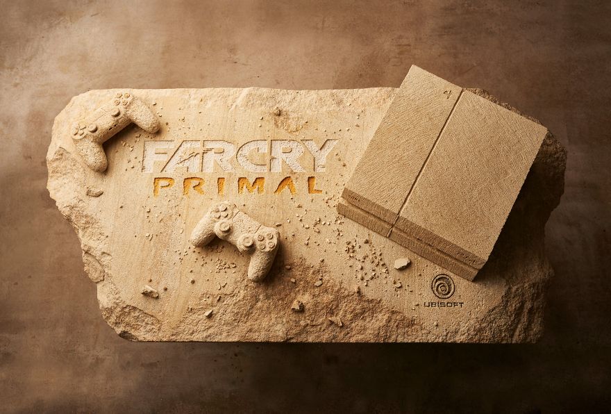 My Friend Lives As A Caveman Since He Carved His Living Room Furniture And Items From Stone