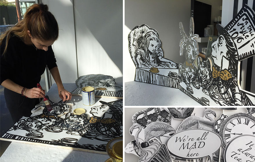 My Mom Let Me Decorate Her Shop This Year, Inspired By Alice's Adventures In Wonderland