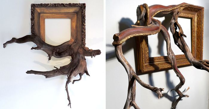 I Give A Second Life To Dead Trees By Fusing Them With Picture Frames