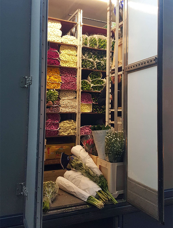 Peek Inside A Supermarket Flower Delivery Truck